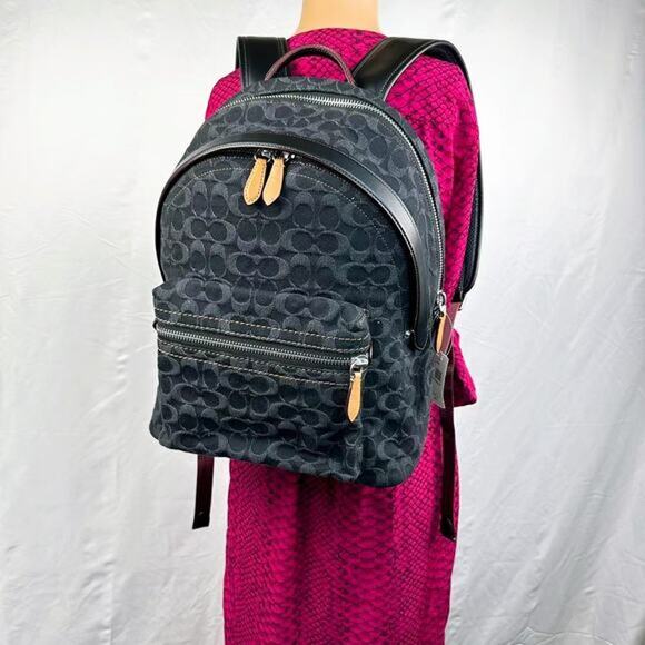 COACH  CG021 Charter Backpack In Signature Denim - Picture 10 of 10
